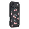 iPhone Air Stijlvol Schokbestendig TPU Hoesje met Opstaande Randen - Zwart / Kersen