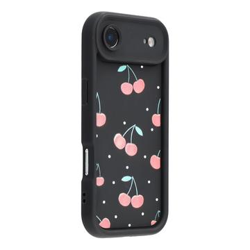 iPhone Air Stijlvol Schokbestendig TPU Hoesje met Opstaande Randen - Zwart / Kersen
