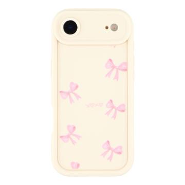 iPhone Air Stijlvol Schokbestendig TPU Hoesje met Opstaande Randen - Wit / strik