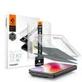 iPhone Duo Spigen Glas.tR EZ Fit Pro AC Privacy Glazen Screenprotector - 2 stuks.