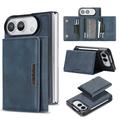 iPhone Fold magnetische driemaal opvouwbare portemonneehoes - Blauw