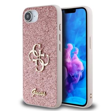 iPhone 16e Guess Fixed Glitter 4G Metal Logo Cover