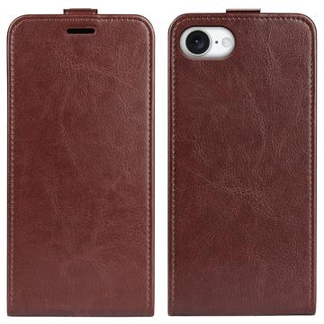 iPhone 16e Verticale Flip Hoesje met Kaartsleuf - Bruin