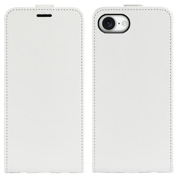 iPhone 16e Verticale Flip Hoesje met Kaartsleuf - Wit