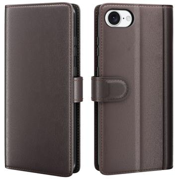 iPhone 16e Leren Wallet Hoesje met Statief - Bruin