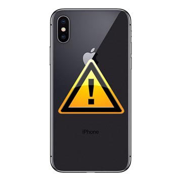 iPhone X Batterij Cover Reparatie - incl. raam - Zwart