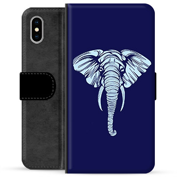 iPhone X / iPhone XS Premium Portemonnee Hoesje - Olifant