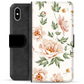 iPhone X / iPhone XS Premium Portemonnee Hoesje - Bloemen