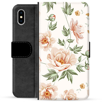 iPhone X / iPhone XS Premium Portemonnee Hoesje - Bloemen