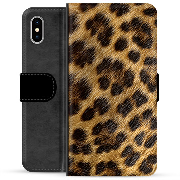 iPhone X / iPhone XS Premium Portemonnee Hoesje - Luipaard