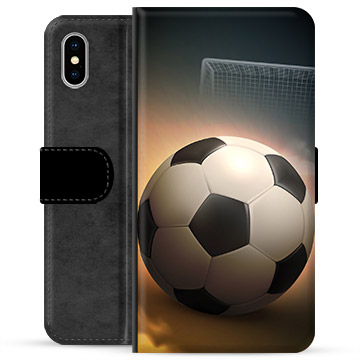 iPhone X / iPhone XS Premium Portemonnee Hoesje - Voetbal