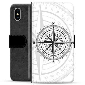 iPhone X / iPhone XS Premium Portemonnee Hoesje - Kompas