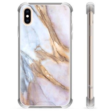 iPhone X / iPhone XS hybride hoesje - elegant marmer