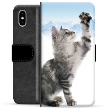 iPhone X / iPhone XS Premium Portemonnee Hoesje - Kat