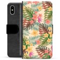 iPhone X / iPhone XS Premium Portemonnee Hoesje - Roze Bloemen
