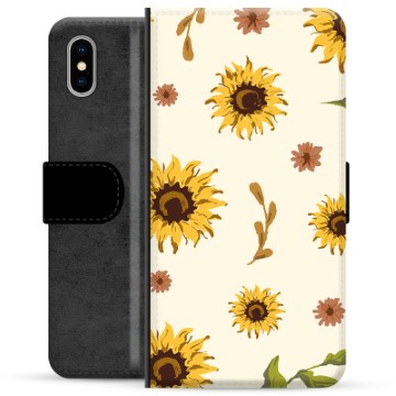 iPhone X / iPhone XS Premium Portemonnee Hoesje - Zonnebloem