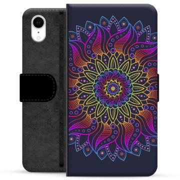 iPhone XR Premium Portemonnee Hoesje - Kleurrijke Mandala