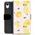 iPhone XR Premium Portemonnee Hoesje - Citroenpatroon
