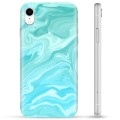 iPhone XR TPU-hoesje - blauw marmer