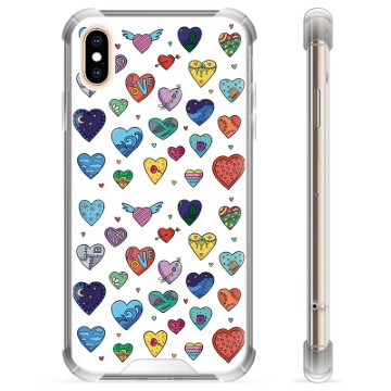 iPhone X / iPhone XS hybride hoesje - Harten