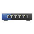 Linksys LGS105 5-poorts Gigabit-switch voor Zakelijk Gebruik - Zwart