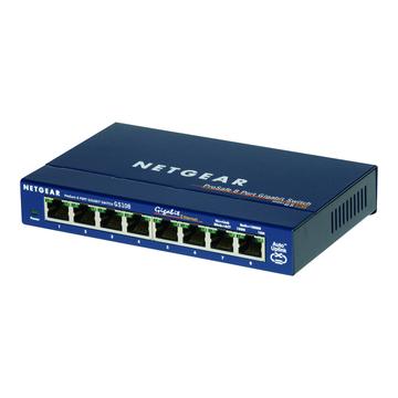 Netgear GS108 8-poorts Gigabit Ethernet-switch - Blauw