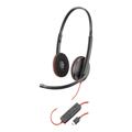 Poly Plantronics Blackwire C3220 Bekabeling Headset - Zwart
