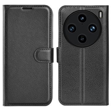 vivo X100 Pro Portemonnee Hoesje met Magneetsluiting - Zwart