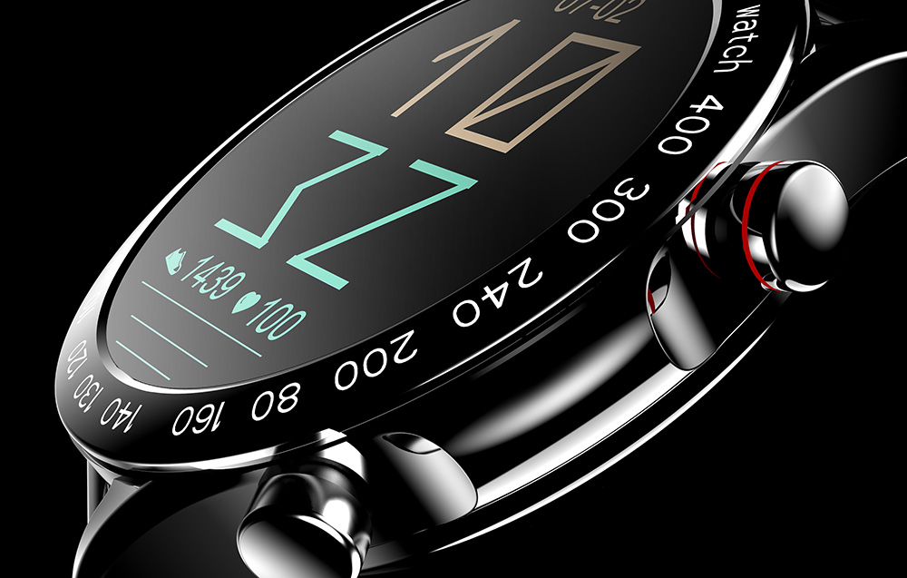 HiFuture FutureGo Pro Roestvrij Staal Smartwatch - Zwart