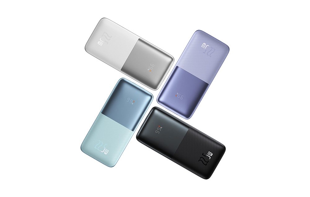 Baseus Bipow Pro Digital Display Fast Charge Power Bank 10000mAh/22.5W - 2xUSB, USB-C - Zwart