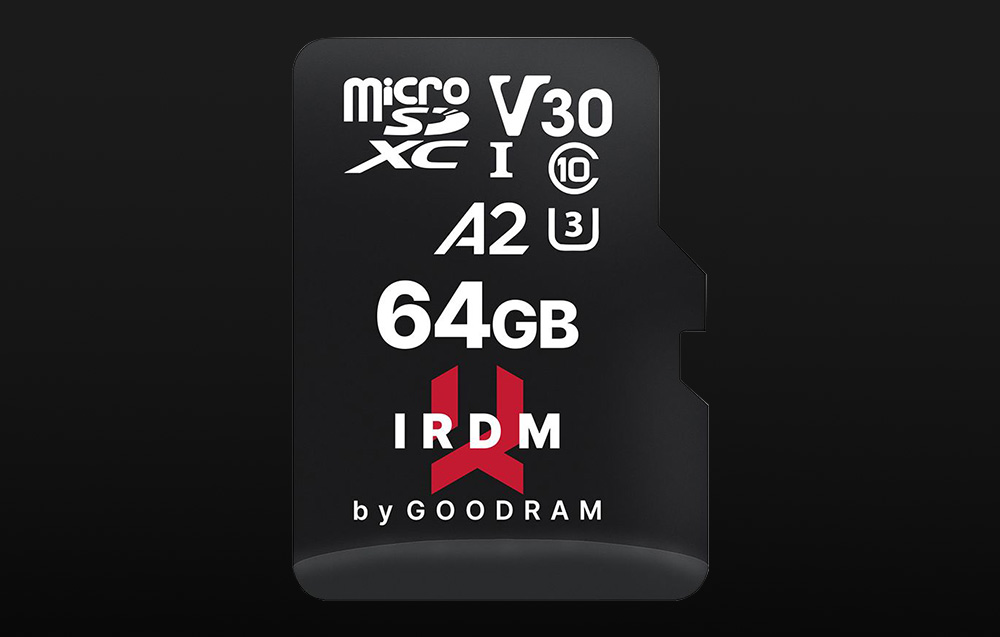 Goodram IRDM MicroSDXC Geheugenkaart Klasse 10 UHS-I/U3 - 64GB