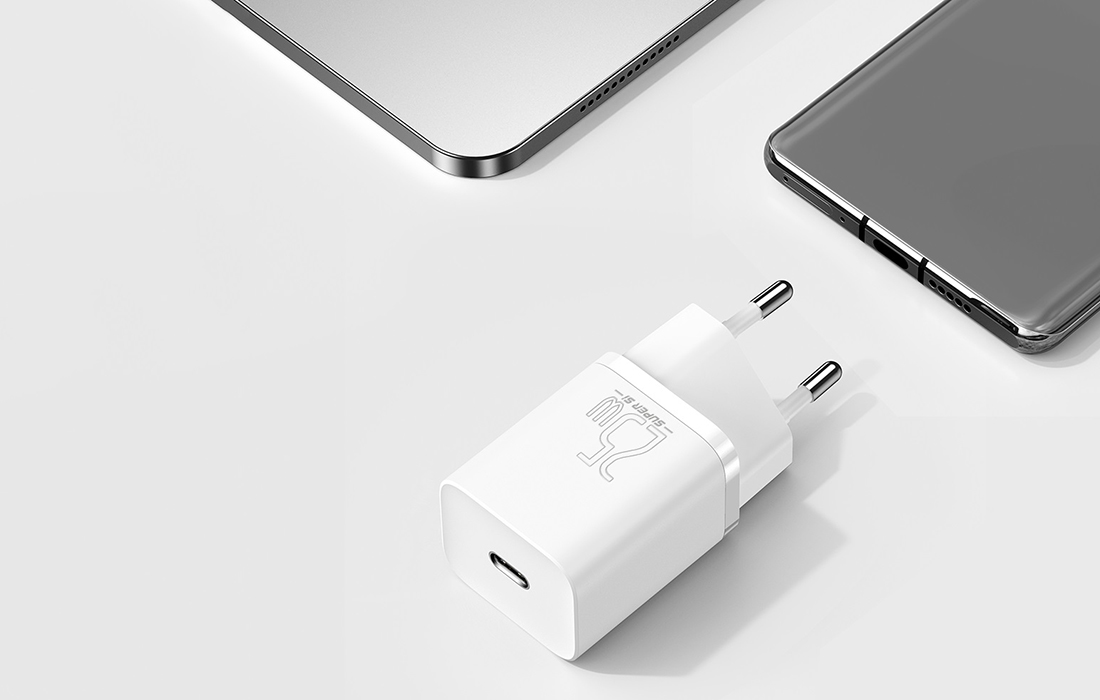 Baseus Super Si Snelle USB-C Lader 25W - Wit