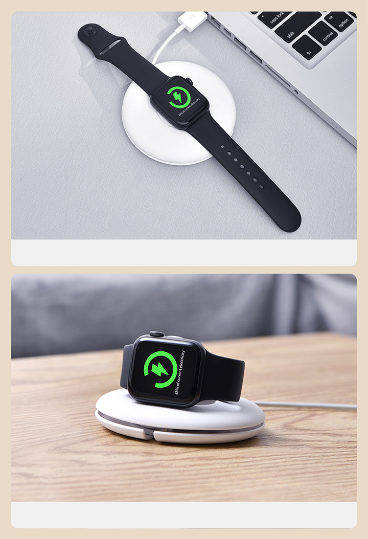 Baseus Planet Kabeloproller / Houder - Apple Watch Oplader - Wit